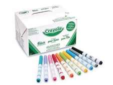 Crayola Fabric Markers 80-Count Classpack, NEW