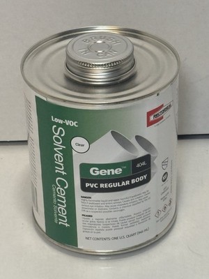 Rectorseal Clear GENE 404L PVC Regular Body Low-Voc Solvent Cement (ONE QUART)