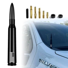 FLAG BULLET ANTENNA 50 CAL for CHEVROLET SILVERADO 1500/2500/3500/GMC SIERRA USA
