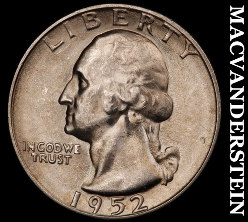 1952-S Washington Quarter- Silver Choice Gem Brilliant Uncirculated  #i4369