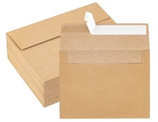 100 PACK Kraft Envelopes 5 X 7 InchBrown A7Card Invitation Postcard Envelopes