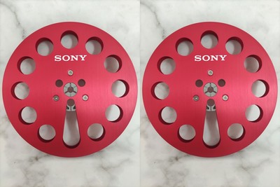 One Pair standard metal aluminum 7 '' Red Tape reel for Sony tape recorder