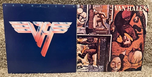 Van Halen LP Lot Fair Warning + VH II US Early Pressings VG+ Vinyl CLEAN TESTED
