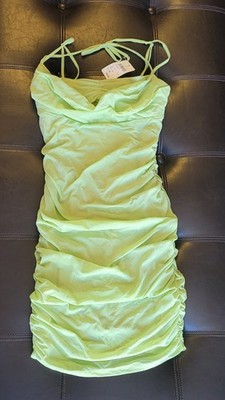 Windsor Lime Green Senorita Mesh Strappy Dress EJ3 Lime Small, NWT
