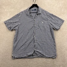 Polo Ralph Lauren Shirt Mens Size XL Blue Plaid Short Sleeve Button Up