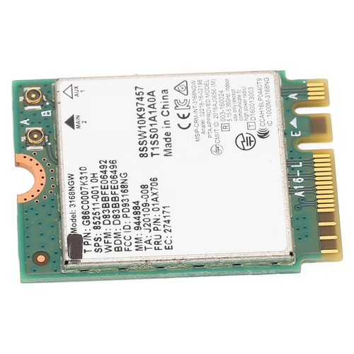 Wireless Module 3168NGW AC NGFF M.2 2.4G 5G Dual Frequency 600Mbps BT 4.2 WIF CB - Afbeelding 21 van 22