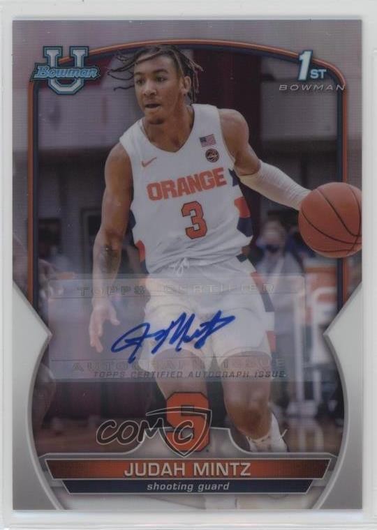 2022-23 Bowman U Chrome Prospect Refractor 407/499 Judah Mintz #33 Auto