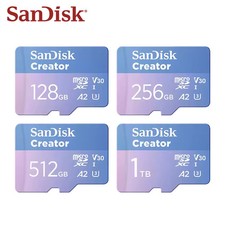 SanDisk 512 GB Creator Series Micro SD XC TF Memory Card w/ Adapter V30 U3 A2