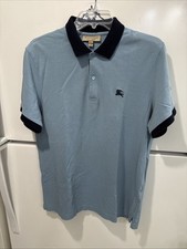 Burberry London England Blue Polo Shirt Men  s Size XL