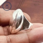 925 Handmade Sterling Silver Dome Ring, Wide Band Statement Ring