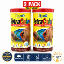 TetraColor XL Tropical Granules Color Boost Fish Food, 10.58 oz 2 pack