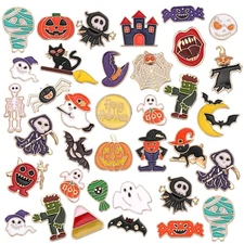 60Pcs Halloween Pins, Halloween Enamel Lapel Pins Assorted Pumpkin Ghost Bat ...