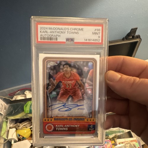 PSA 9 2024 McDonald's Chrome Karl-Anthony Towns Autograph Card #98