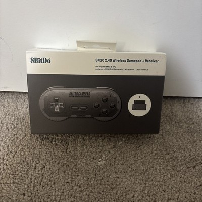 8Bitdo 2.4G Wireless Super Nintendo Controller w/ Receiver SNES Transparent Blk