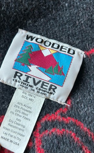 Vintage Wooded River Red Western Cowboy Rodeo Jacket Wool Blend M double sided - Picture 2 of 15