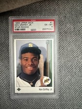 1989 Upper Deck - Star Rookie Ken Griffey Jr #1 (RC) EX-MT PSA 6