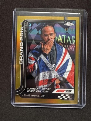 50シリ　topps chrome ハミルトン ゴールド Lewis Hamilton 2025 Topps Chrome Formula 1 F1 Gold /50 GP Winner