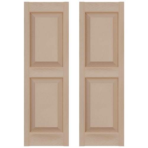 12 in. W x 35 in. H , Standard Equal Panels, Raised Panel Shutters, Includes ...