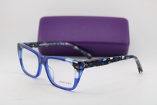 NEW ALAIN MIKLI A03111 006 BAIE CLEAR BLUE MARBLE AUTHENTIC EYEGLASSES 53-16