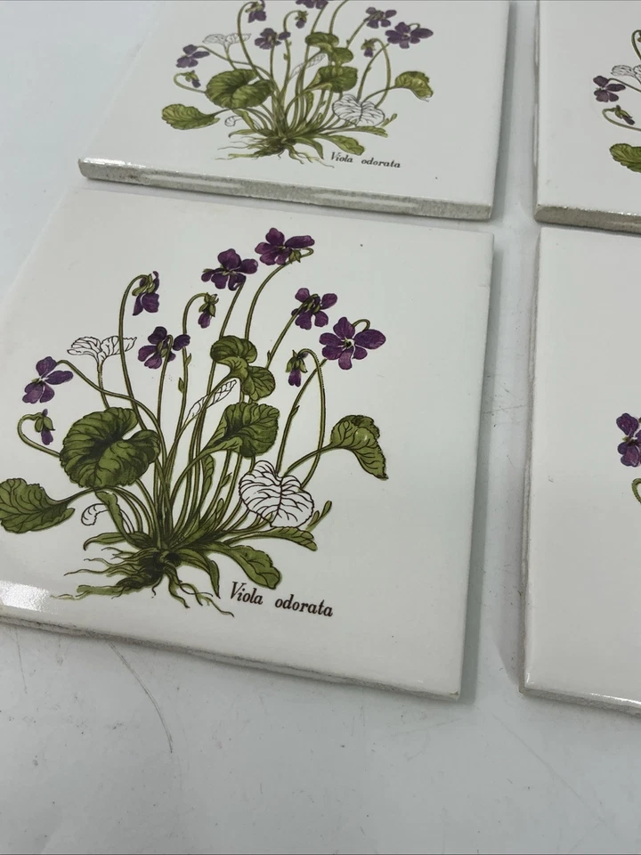 6–4 x 4 дюйма цветочная керамическая плитка альта одората цветочный фиолетовый фартук рукоделие - Изображение 2 из 4