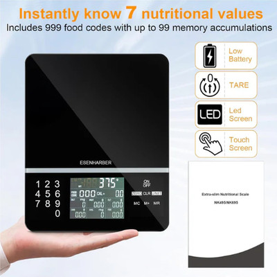 Smart Food Scale with Nutritional Calculator   Digital Kitchen Scale for Meal Pr