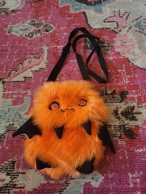 Halloween Monster Atomic Laundry orange plush bat monster backpack crossbody