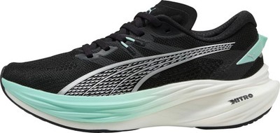 Puma Deviate Nitro 3 Womens Running Shoes Black Cushioned Carbon Sports Trainers