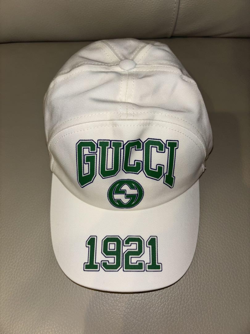 Gucci Baseball Hat White Green Size M New | eBay