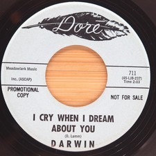 DARWIN - I CRY WHEN I DREAM ABOUT YOU / GROUNDED FOR THE SUMMER  - DOO WOP 45 DJ