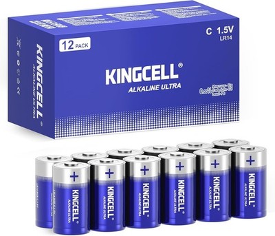 Baterias tipo C 8/12 pack 1 5V alcalinas alto rendimiento larga duracion lintern