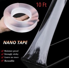 Alien Nano Tape Double Sided Heavy Duty Reusable Adhesive Stick Transparent 10Ft