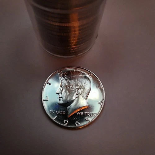 1965 Kennedy Half Dollars BU Deep Cameo Look  - 1 Tube (20 coins)