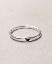 Sterling Silver 1.1g Dainty Heart Ring sz 7