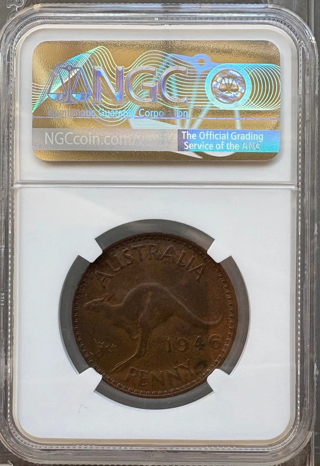1946 Australia Penny - NGC XF45 - Semi-Key Date - Image 2 of 2