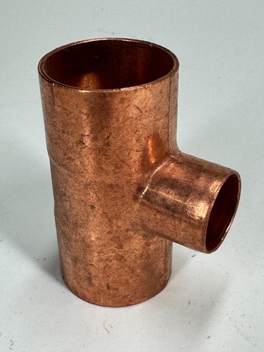 EPC Reducing Tee 1-1/4" x 3/4" CTS C x C x C Solder Joint Copper Sweat Fitting