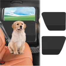 2PCS Car Door Protector for Dogs with Net Storage Pockets,Anti Scratch Dog Car D