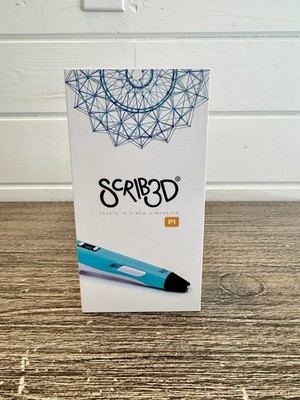 Scrib3D P1 3D PRINTING PEN, Charger, 3 Filaments, Stencils NEW SEALED 
