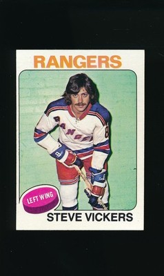 1975-76 Topps #19 Steve Vickers * Left Wing * New York Rangers * EX-MT *