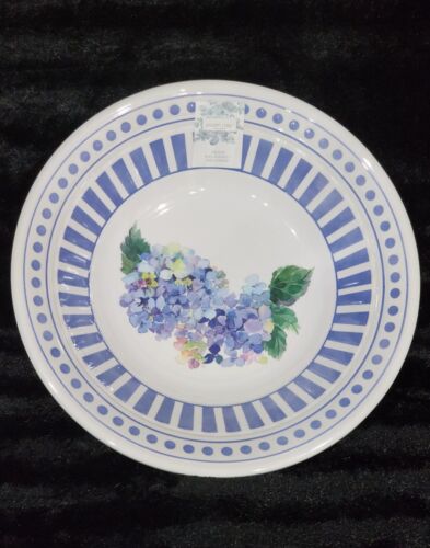 6 Shabby Chic Floral Hydrangea Blue White Melamine Plates & Bowls Spring Summer - Picture 19 of 20