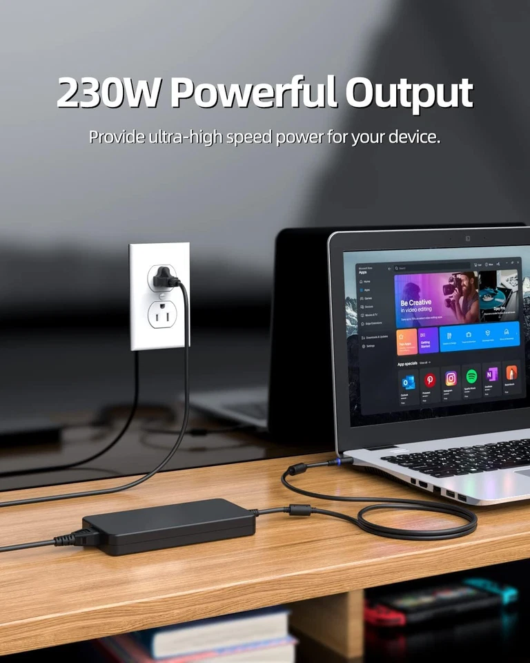 180W AC Adapter for Dell Alienware 15 R4,17 R5, G7 15-7588, G3 15-3579 17-3779 - Image 3 of 4