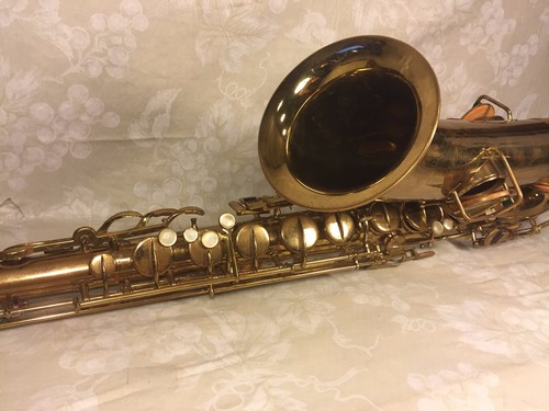 Vtg Wurlitzer American Saxophone w/ Neck Mouthpiece & Case Lo Pitch 1940s-50s - Picture 7 of 12
