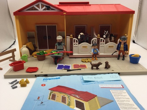 Playmobil 5348 Mein Pferdestall zum Mitnehmen, Reitstall,Pferde, Koffer,Zubehör - Bild 3 von 7