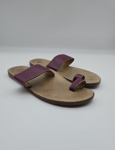 Bettye Muller Tan & Red Sandals Women's Size 38(7.5)
