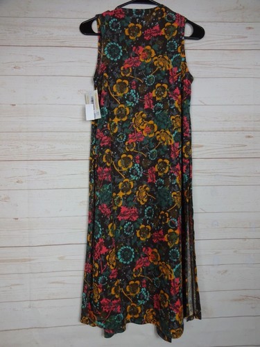 Top floral negro Lularoe Joy para mujer talla XS NUEVO CON ETIQUETAS - Imagen 2 de 3