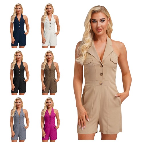 Body para mujer Reunión Mono Color liso Mamelucos Oficina Unitards Reunión - Imagen 1 de 93