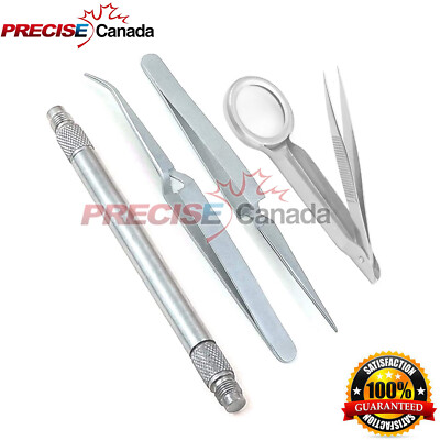 4 Pcs Foreign Object Removal Kit Splinter Probe Eye Magnet Surgical Inst DS-1454