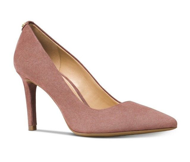 dusty rose suede pumps