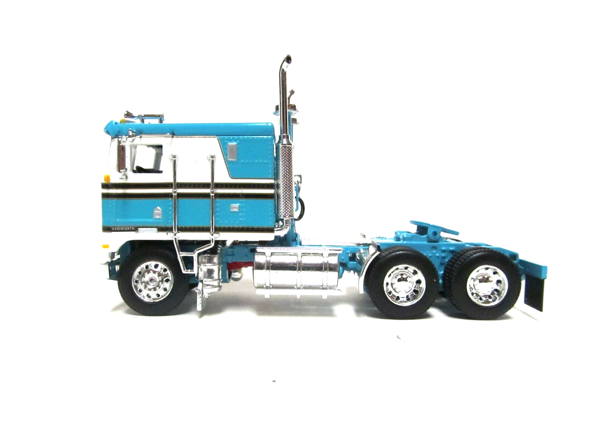 DCP / FIRST GEAR 1/64 SCALE KENWORTH K-100 FLAT TOP, TEAL & WHITE