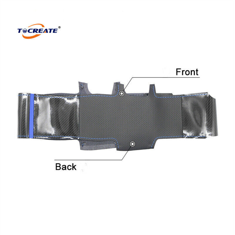 Real Leather Carbon Fiber Steering Wheel Cover for Ford F150 F250 F