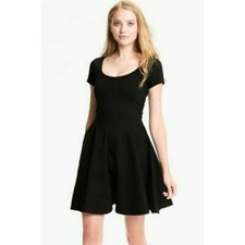 Felicity & Coco Fit And Flare Spandex Skater Little Black Dress Size S Ponte